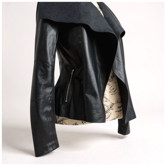 Mixology ‘Open Moto’ Leather Jacket. Black. Large. NWT - Picture 9 of 9